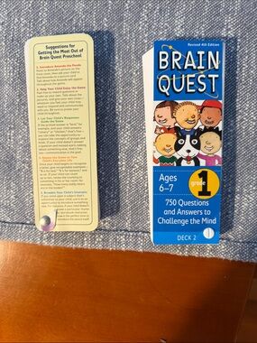 Brain quest 1st grade and preschool please not that the preschool cover is gone